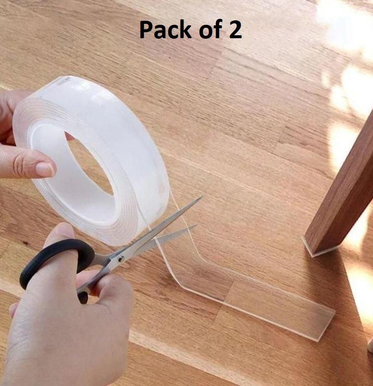Double Sided Heavy Duty Mounting Tape - Two Sided Adhesive (3 Meter, Pack of 2)